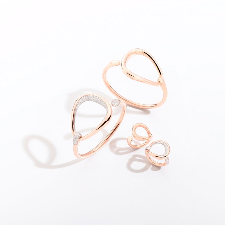 Pomellato ring in rosé goud 18kt met briljant van 0,97 karaat