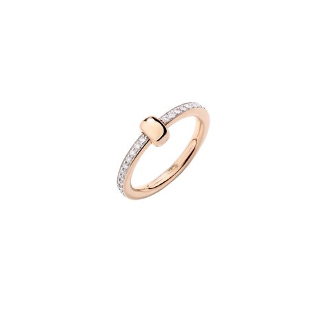 Pomellato ring in rosé goud 18kt met briljant van 0,48 karaat