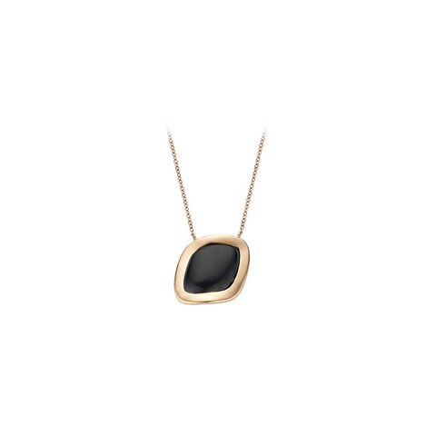 Bigli ketting in rosé goud 18kt met onyx