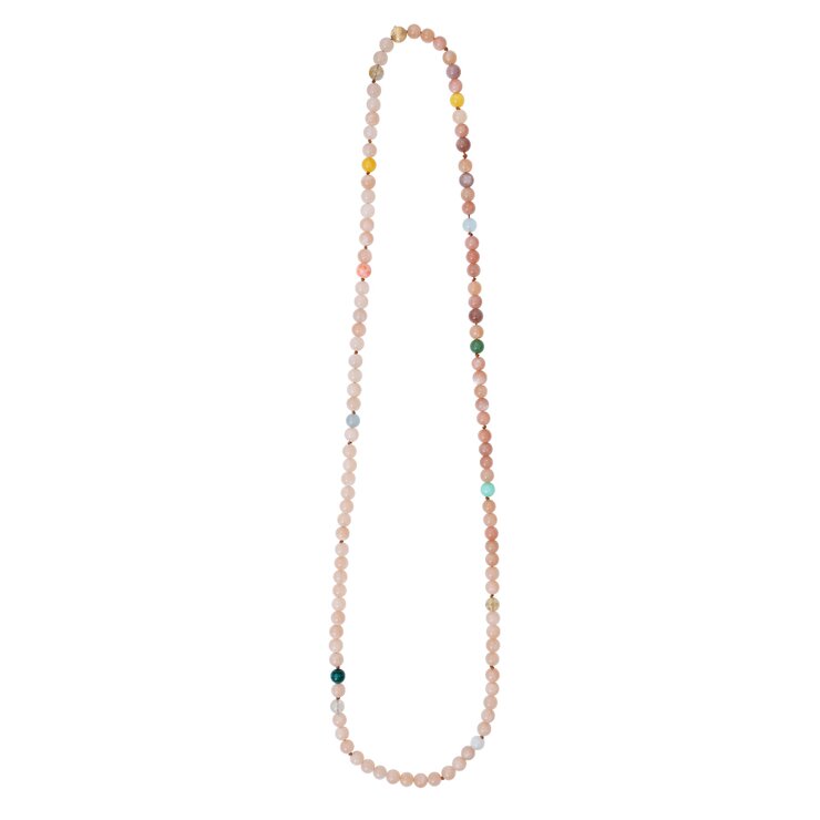 Ole Lynggaard ketting in geel goud 18kt met edelstenen multicolor