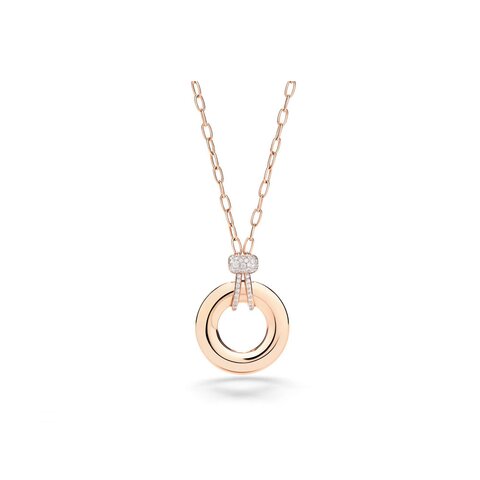 Pomellato ketting in rosé goud 18kt met briljant van 0,16 karaat