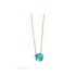 Pomellato ketting in rosé goud 18kt met topaas blauw & parelmoer & turquoise - thumb