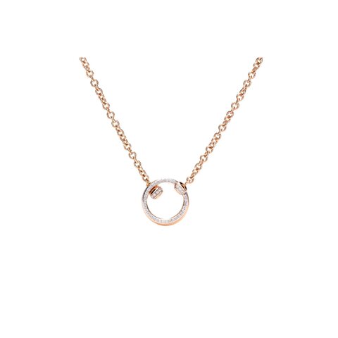 Pomellato ketting in rosé goud 18kt met briljant van 0,17 karaat