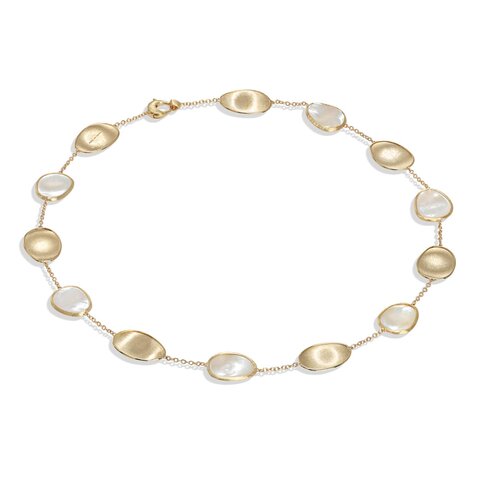 Marco Bicego ketting in geel goud 18kt met parelmoer