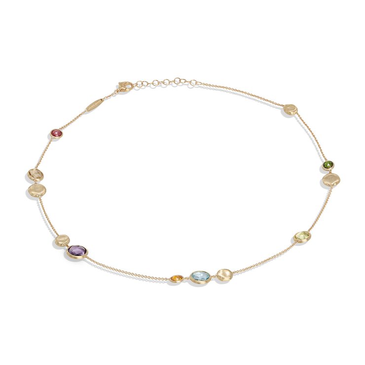 Marco Bicego ketting in geel goud 18kt met edelstenen multicolor