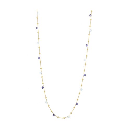 Marco Bicego ketting in geel goud 18kt met edelstenen multicolor