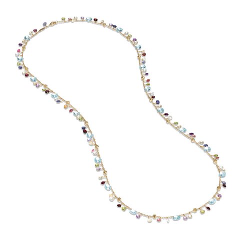 Marco Bicego ketting in geel goud 18kt met edelstenen multicolor