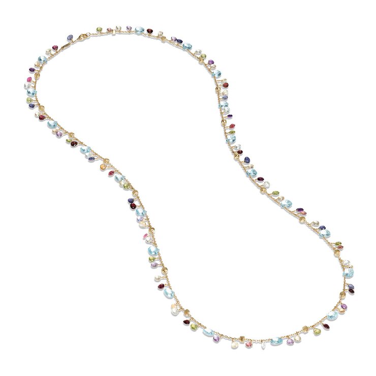 Marco Bicego ketting in geel goud 18kt met edelstenen multicolor