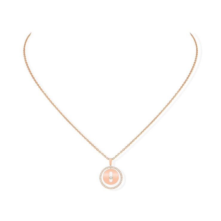 Messika ketting in rosé goud 18kt met briljant van 0,17 karaat