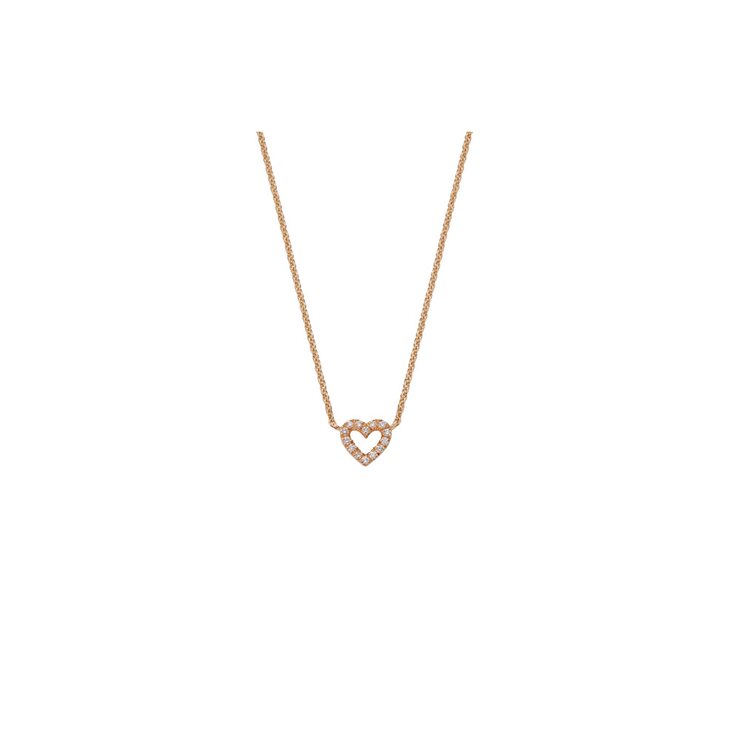 Atelier P. ketting in rosé goud 18kt met briljant van 0,07 karaat