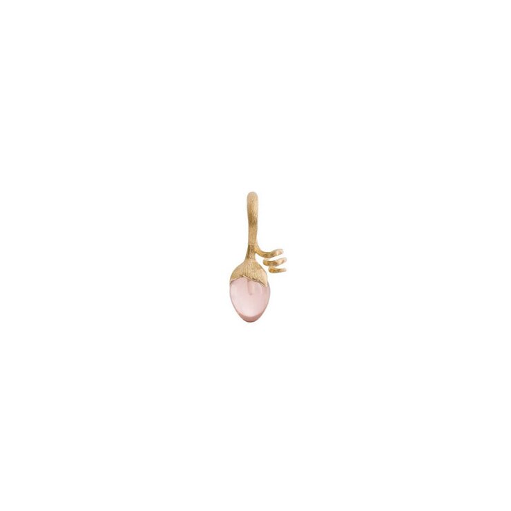 Ole Lynggaard hanger in geel goud 18kt met quartz rose