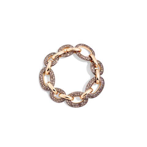 Pomellato armband in rosé goud 18kt met bruine briljant van 4,82 karaat