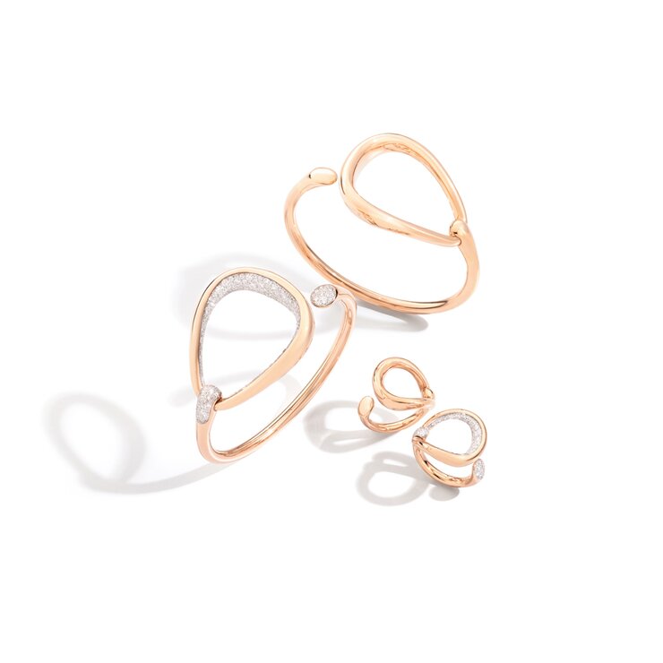 Pomellato armband in rosé goud 18kt met briljant van 2,56 karaat