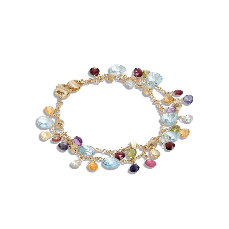 Marco Bicego armband in geel goud 18kt met edelstenen multicolor