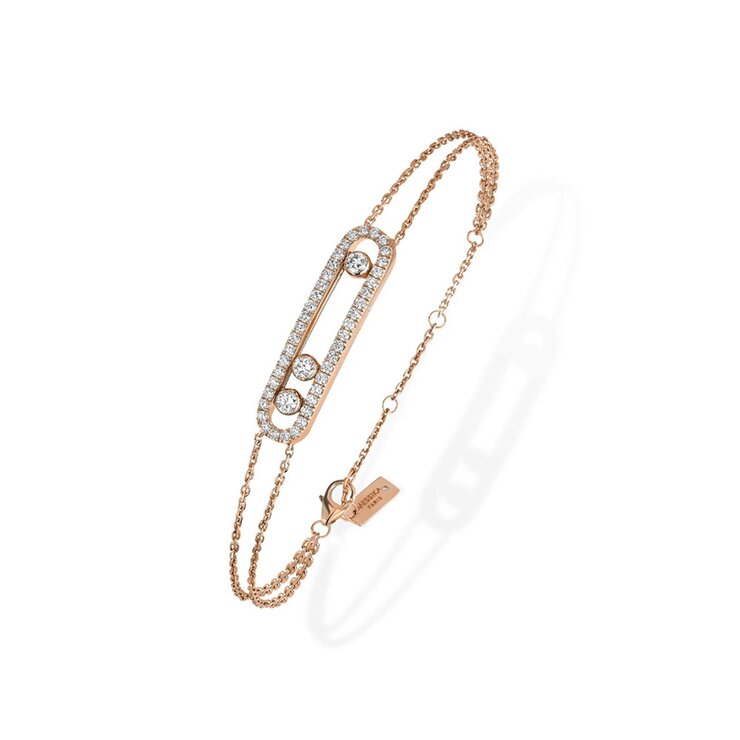 Messika armband in rosé goud 18kt met briljant van 0,65 karaat