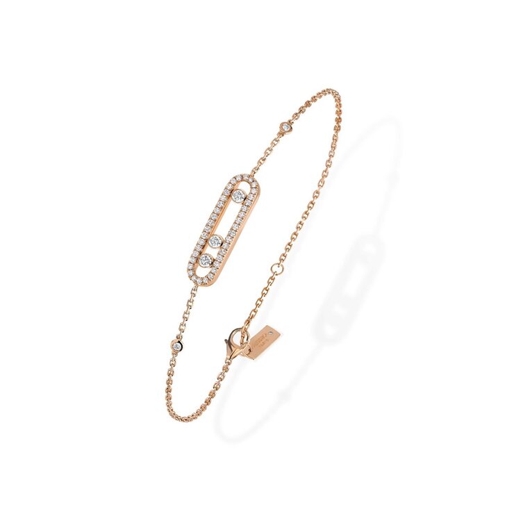 Messika armband in rosé goud 18kt met briljant van 0,30 karaat