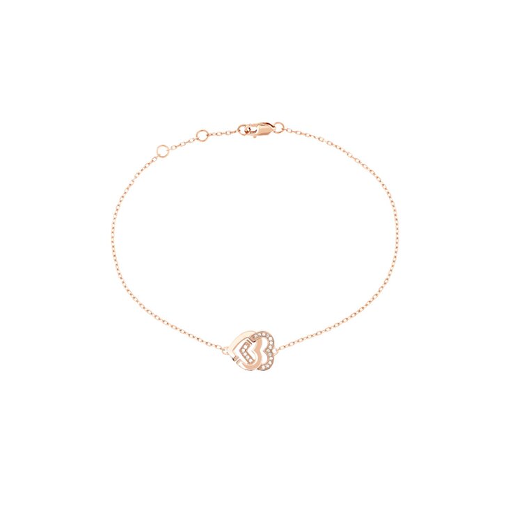 dinh van armband in rosé goud 18kt met briljant van 0,06 karaat