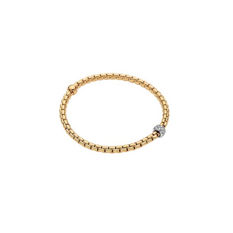 Fope armband in geel goud 18kt met briljant van 0,19 karaat