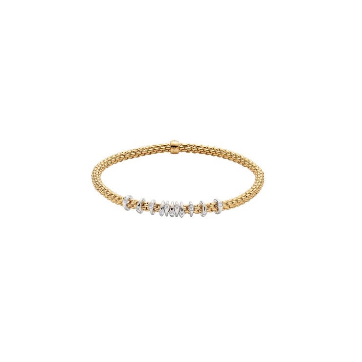 Fope armband in geel goud 18kt met briljant van 0,15 karaat