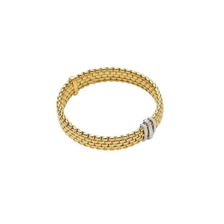 Fope armband in geel goud 18kt met briljant van 0,23 karaat