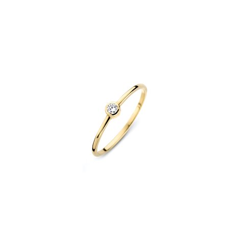 Casteur by Casteur ring in geel goud 18kt met briljant van 0,05 karaat