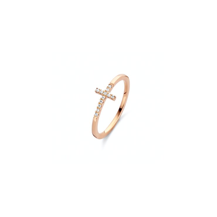 Casteur by Casteur ring in rosé goud 18kt met briljant van 0,07 karaat