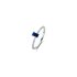 Casteur by Casteur ring in wit goud 18kt met saffier omringd door briljanten van 0,07 karaat - thumb