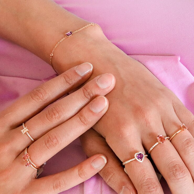 Casteur by Casteur ring in rosé goud 18kt met toermalijn