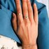 Casteur by Casteur ring in wit goud 18kt met topaas blauw omringd door briljanten van 0,21 karaat - thumb