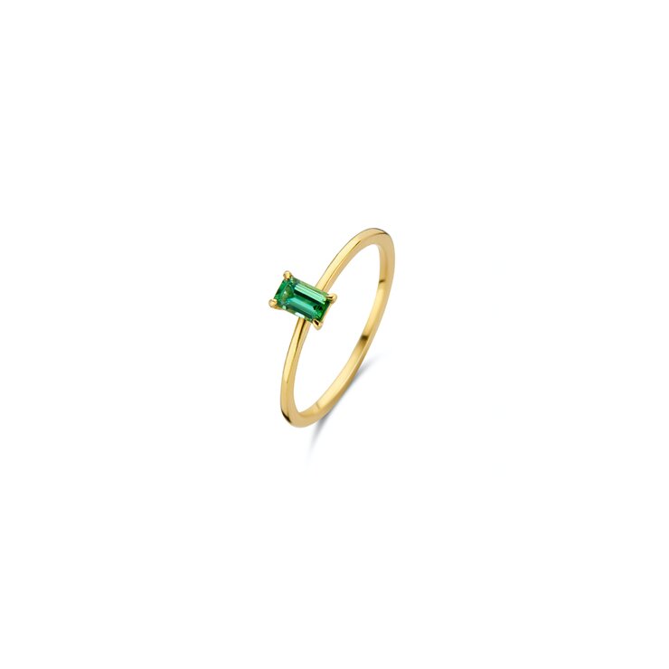 Casteur by Casteur ring in geel goud 18kt met smaragd