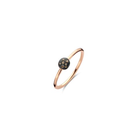 Casteur by Casteur ring in rosé goud 18kt met bruine briljant van 0,04 karaat