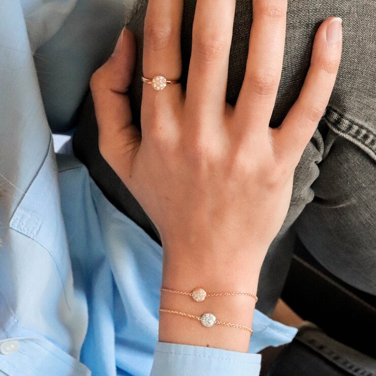 Casteur by Casteur ring in rosé goud 18kt met briljant van 0,15 karaat