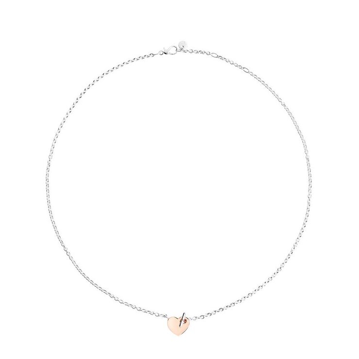 DoDo ketting in rosé goud 9kt en zilver