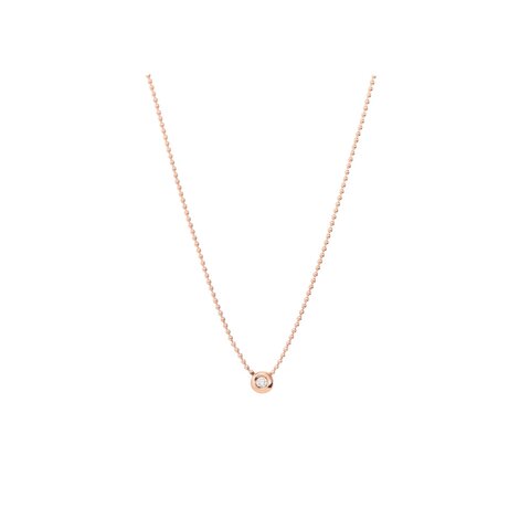 DoDo ketting in rosé goud 9kt met briljant van 0,06 karaat