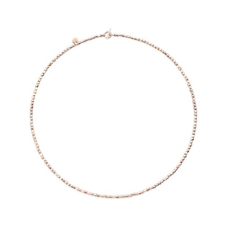 DoDo ketting in rosé goud 9kt en zilver