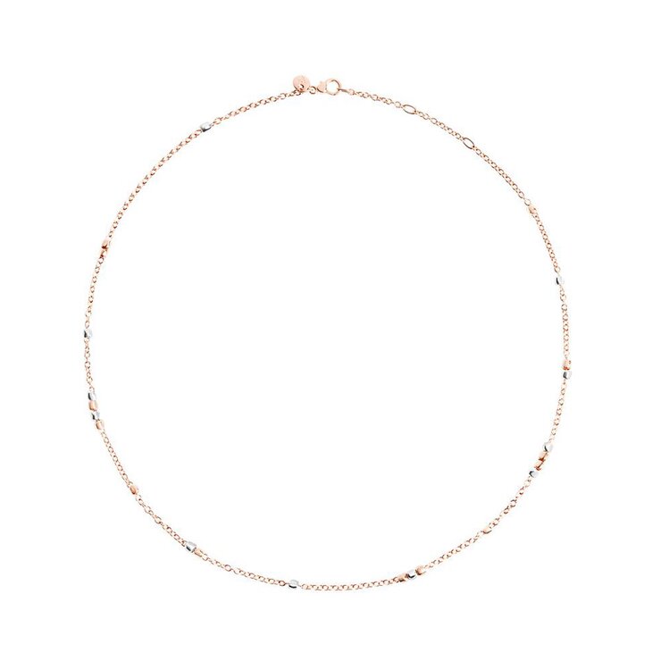 DoDo ketting in rosé goud 9kt en zilver