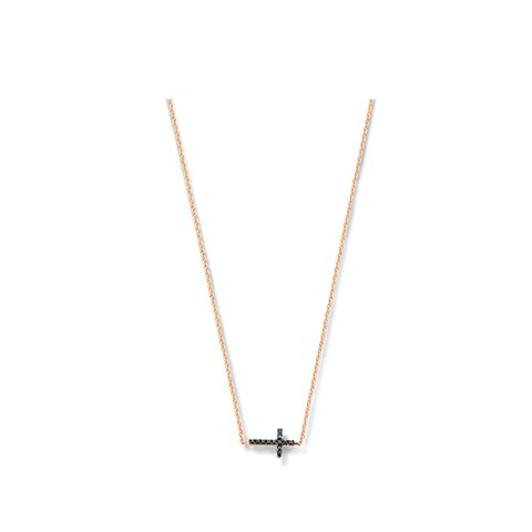 Casteur by Casteur ketting in rosé goud 18kt met zwarte briljant van 0,07 karaat