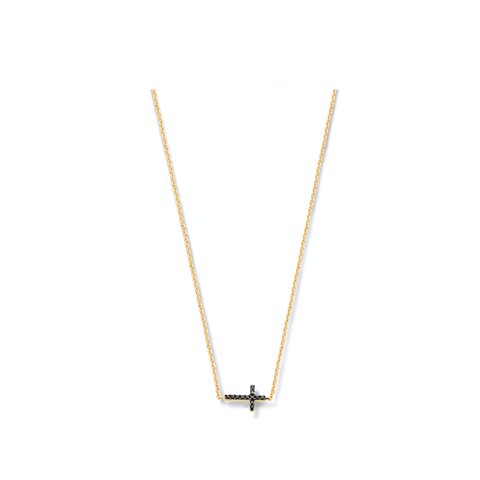 Casteur by Casteur ketting in geel goud 18kt met zwarte briljant van 0,07 karaat