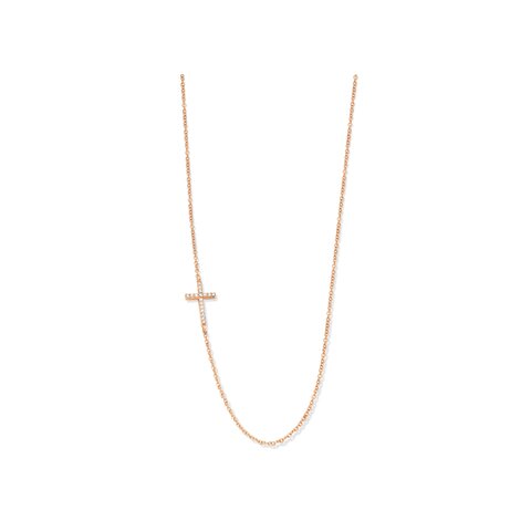 Casteur by Casteur ketting in rosé goud 18kt met briljant van 0,08 karaat