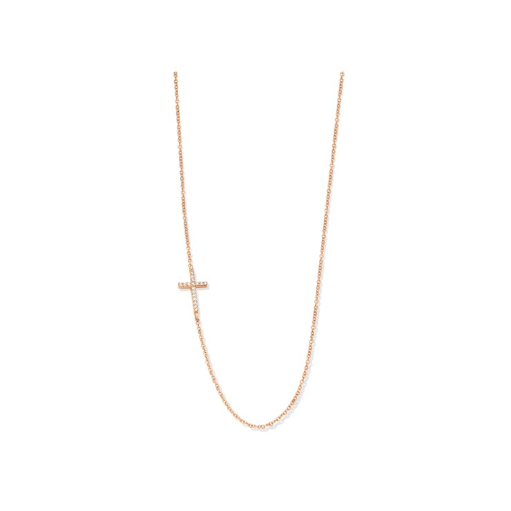 Casteur by Casteur ketting in rosé goud 18kt met briljant van 0,08 karaat