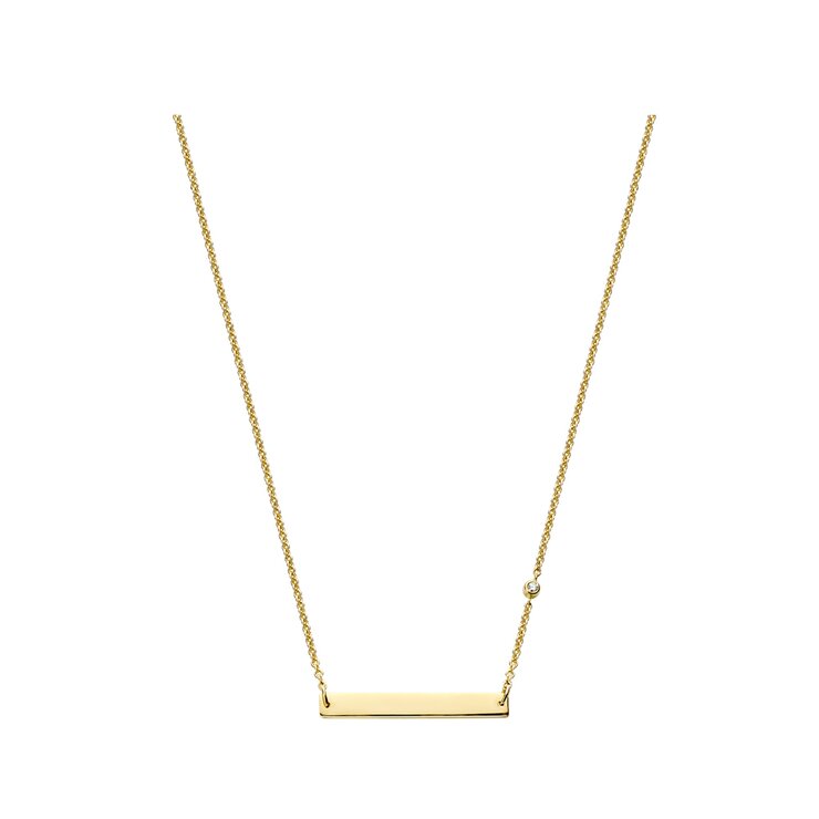 Casteur by Casteur ketting in geel goud 18kt met briljant van 0,02 karaat