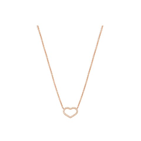 Casteur by Casteur ketting in rosé goud 18kt met briljant van 0,13 karaat