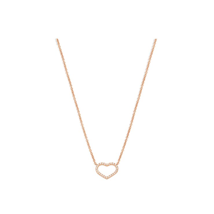 Casteur by Casteur ketting in rosé goud 18kt met briljant van 0,13 karaat