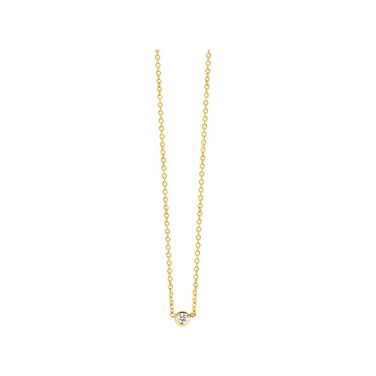 Casteur by Casteur ketting in geel goud 18kt met briljant van 0,05 karaat