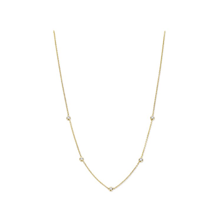 Casteur by Casteur ketting in geel goud 18kt met briljant van 0,25 karaat