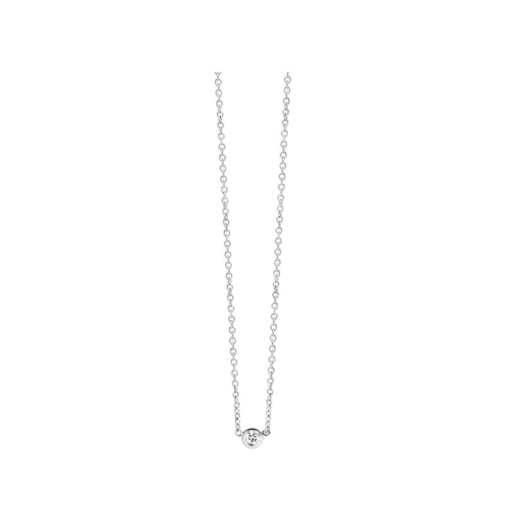 Casteur by Casteur ketting in wit goud 18kt met briljant van 0,05 karaat