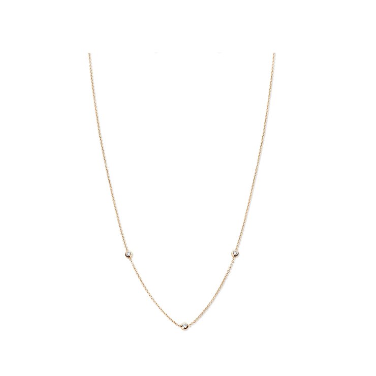 Casteur by Casteur ketting in rosé goud 18kt met briljant van 0,15 karaat