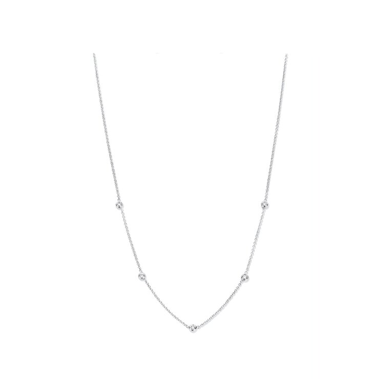 Casteur by Casteur ketting in wit goud 18kt met briljant van 0,25 karaat