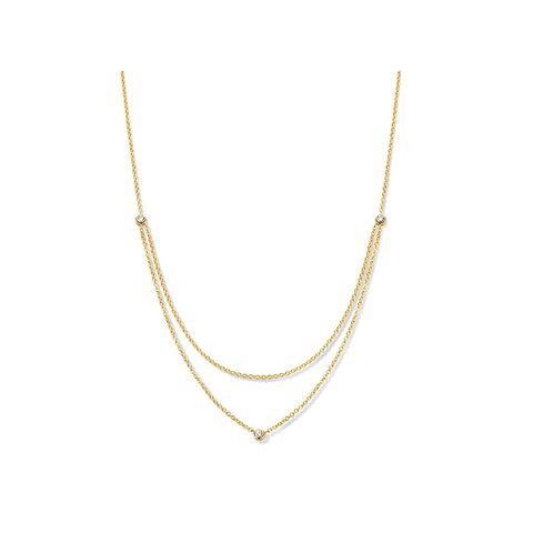 Casteur by Casteur ketting in geel goud 18kt met briljant van 0,15 karaat