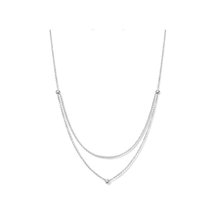 Casteur by Casteur ketting in wit goud 18kt met briljant van 0,15 karaat